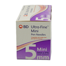 Load image into Gallery viewer, BD Ultra Fine Mini Pen Needles 5mm x 31G - 90 Count