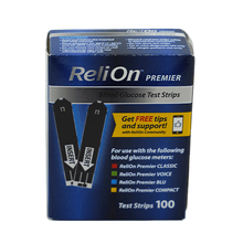 Load image into Gallery viewer, ReliOn Premier Blood Glucose Test Strips - 100 Count