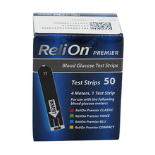 Load image into Gallery viewer, ReliOn Premier Blood Glucose Test Strips - 50 Count