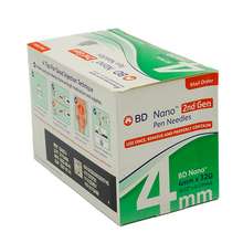 Load image into Gallery viewer, BD Nano Ultra Fine Pen Needles 4mm x 32G - 100 Count
