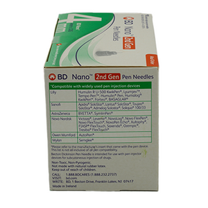 BD Nano Ultra Fine Pen Needles 4mm x 32G - 100 Count