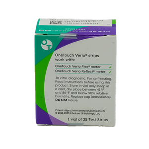 OneTouch Verio Test Strips 25 Count