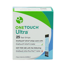 Load image into Gallery viewer, OneTouch Ultra Blue Test Strips 25 Count
