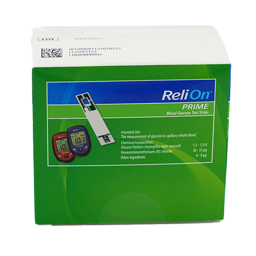 ReliOn Prime Blood Glucose Test Strips - 100 Count – RapidRxUSA