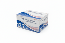 Load image into Gallery viewer, BD Insulin Syringes 1/2 mL 12.7mm 30G Ultra-Fine Needle 100 Count
