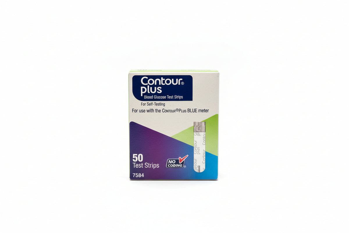 Contour Plus Blood Glucose Test Strips 50 Count | Diabetes Test Strips ...