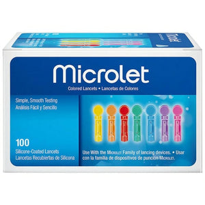 Microlet Colored Lancets 100 Count