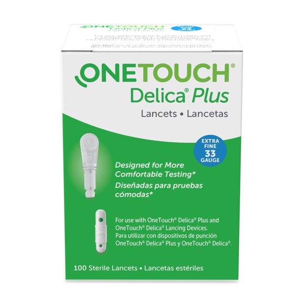 OneTouch Delica Plus Lancets 33G - 100 Count
